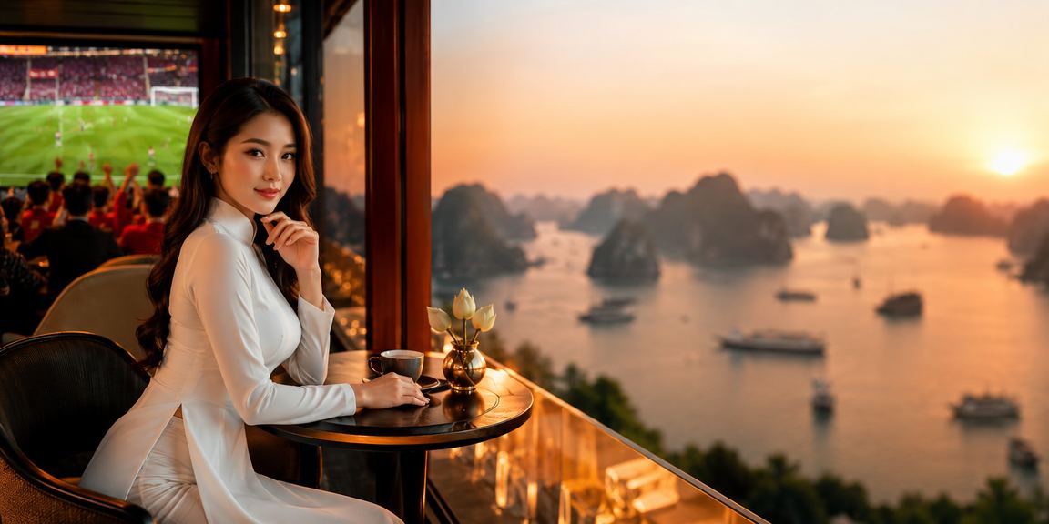 Thành viên nhận thưởng nạp tiền tại Hạ Long trong không gian vịnh biển yên bình